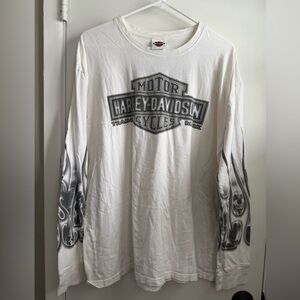 Harley-Davidson Women’s White and Gray Long Sleeve Tee, Size XL El Paso Texas